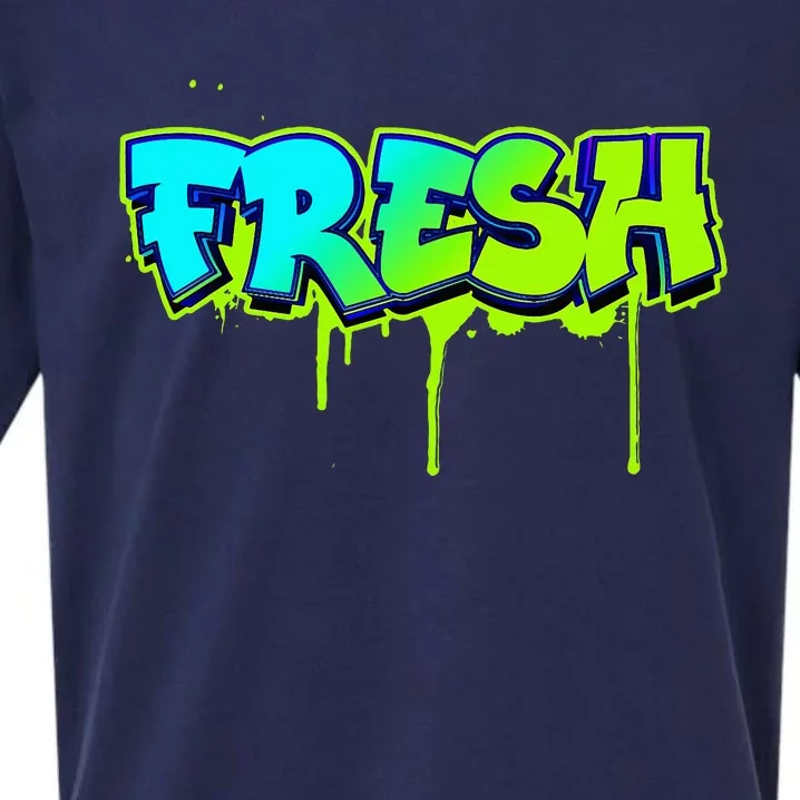 Fresh Old School Graffiti Style Funny Graffiti Graphic Sueded Cloud Jersey T-Shirt