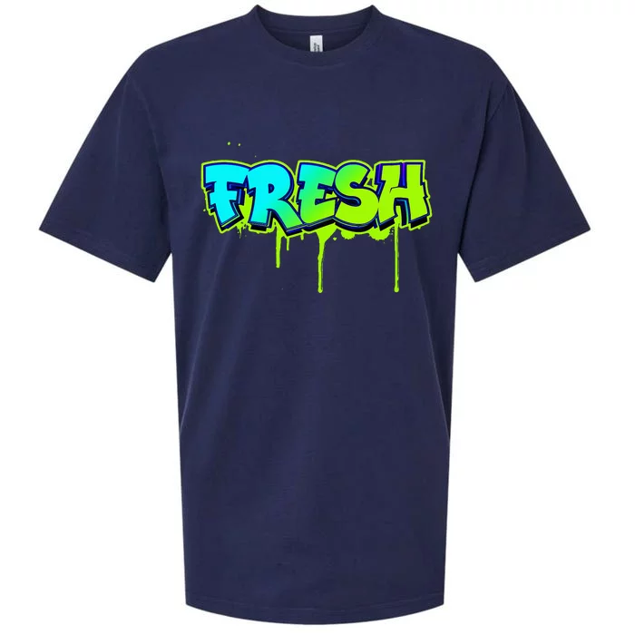 Fresh Old School Graffiti Style Funny Graffiti Graphic Sueded Cloud Jersey T-Shirt