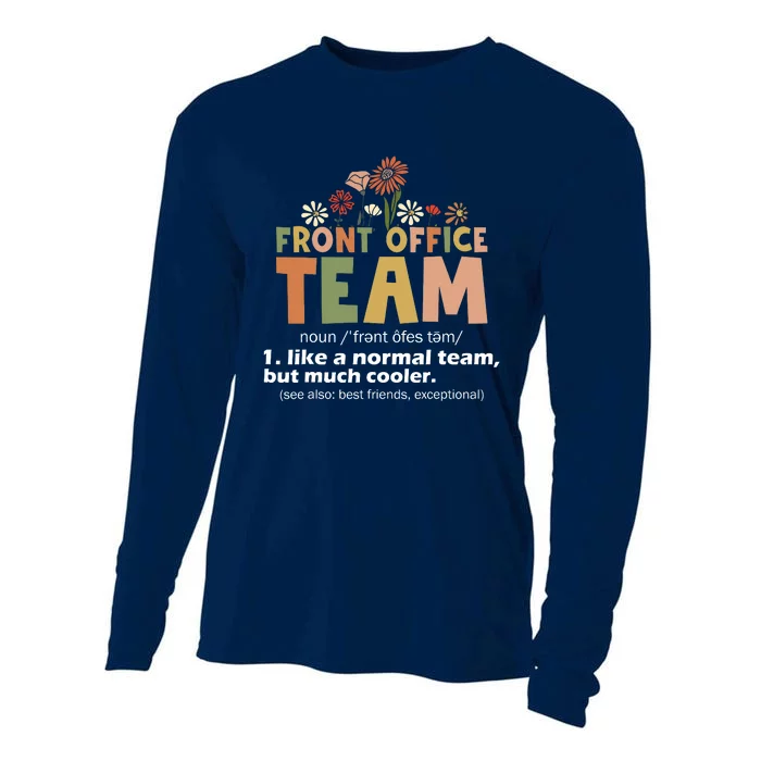 Front Office Squad Team For Administrative Assistants Cooling Performance Long Sleeve Crew