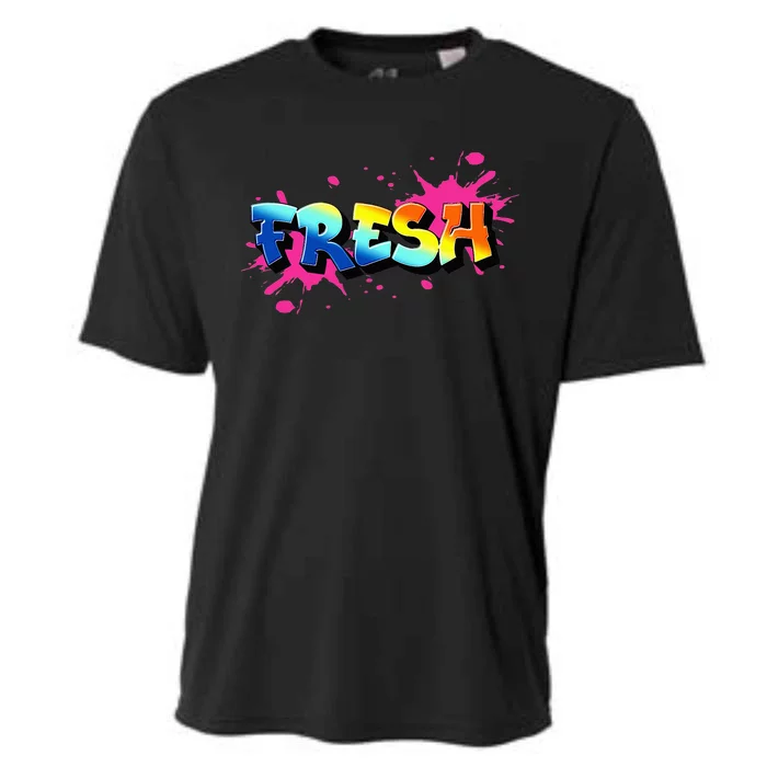 Fresh Old School Graffiti Style Funny Graffiti Graphic Cooling Performance Crew T-Shirt