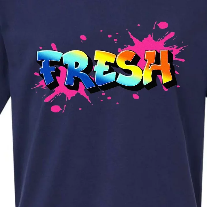 Fresh Old School Graffiti Style Funny Graffiti Graphic Sueded Cloud Jersey T-Shirt