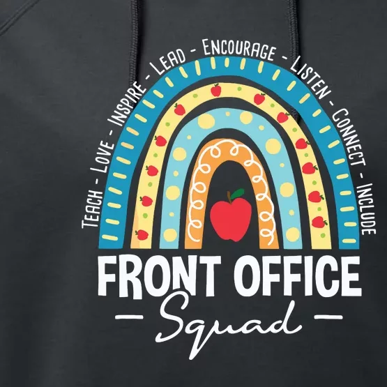 Front Office Squad School Admin Administrative Assistant Performance Fleece Hoodie