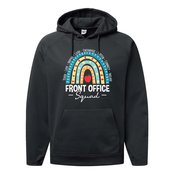 Front Office Squad School Admin Administrative Assistant Performance Fleece Hoodie