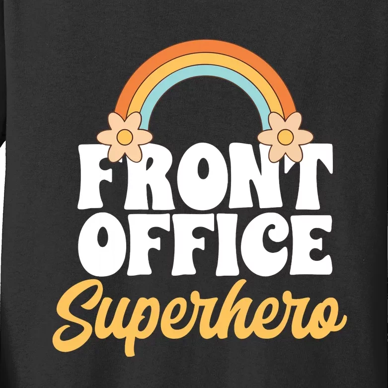 Front Office Superhero Secretary Administrative Assistant Kids Long Sleeve Shirt