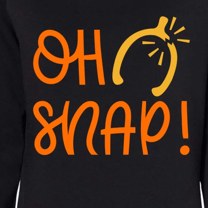 Funny Oh Snap Thanksgiving Turkey Wishbone Womens California Wash Sweatshirt