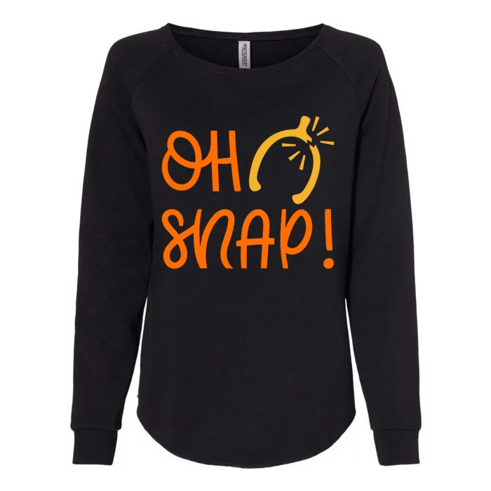 Funny Oh Snap Thanksgiving Turkey Wishbone Womens California Wash Sweatshirt