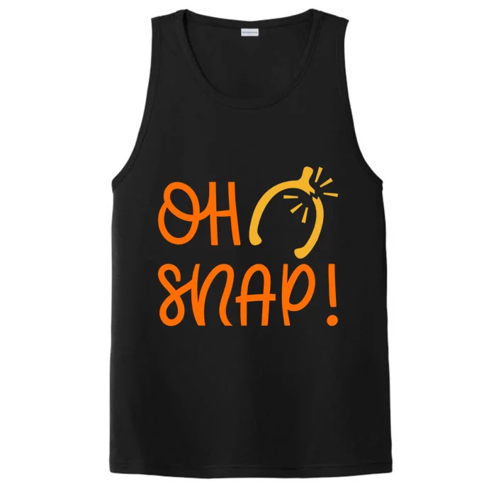 Funny Oh Snap Thanksgiving Turkey Wishbone Performance Tank