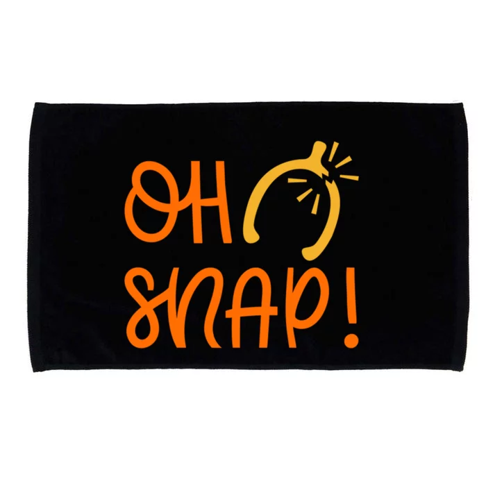 Funny Oh Snap Thanksgiving Turkey Wishbone Microfiber Hand Towel