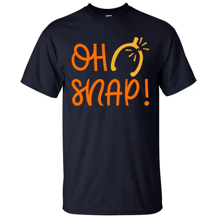 Funny Oh Snap Thanksgiving Turkey Wishbone Tall T-Shirt