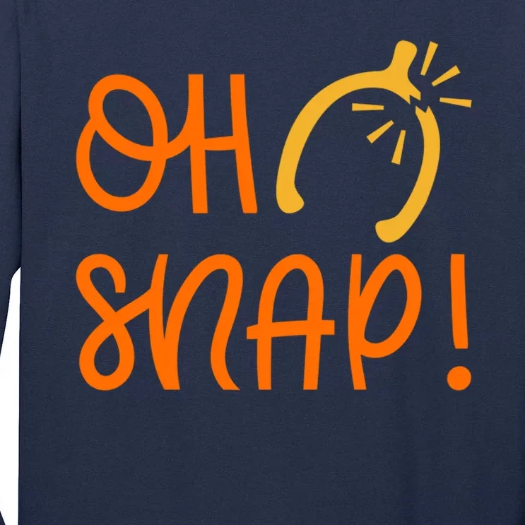 Funny Oh Snap Thanksgiving Turkey Wishbone Tall Long Sleeve T-Shirt