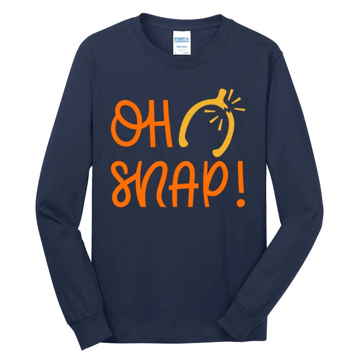 Funny Oh Snap Thanksgiving Turkey Wishbone Tall Long Sleeve T-Shirt