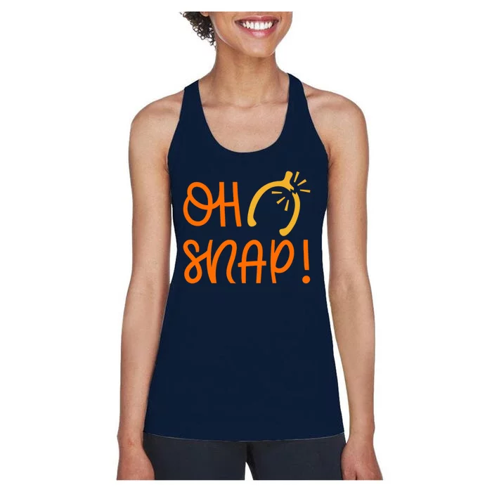 Funny Oh Snap Thanksgiving Turkey Wishbone Women's Racerback Tank