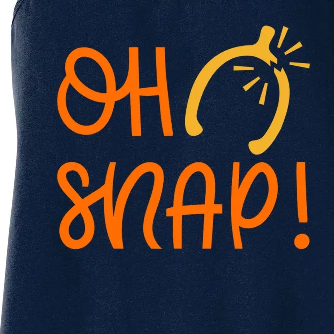 Funny Oh Snap Thanksgiving Turkey Wishbone Women's Racerback Tank