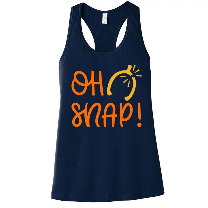 Funny Oh Snap Thanksgiving Turkey Wishbone Women's Racerback Tank