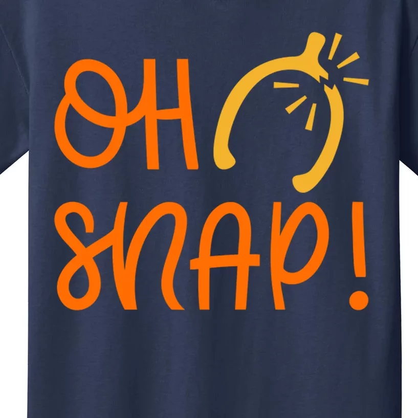 Funny Oh Snap Thanksgiving Turkey Wishbone Kids T-Shirt