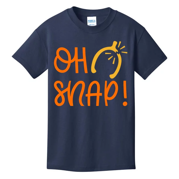 Funny Oh Snap Thanksgiving Turkey Wishbone Kids T-Shirt