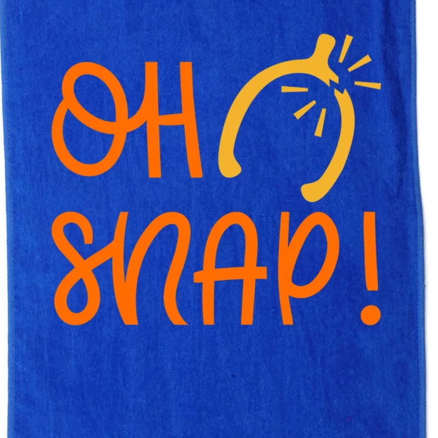 Funny Oh Snap Thanksgiving Turkey Wishbone Platinum Collection Golf Towel