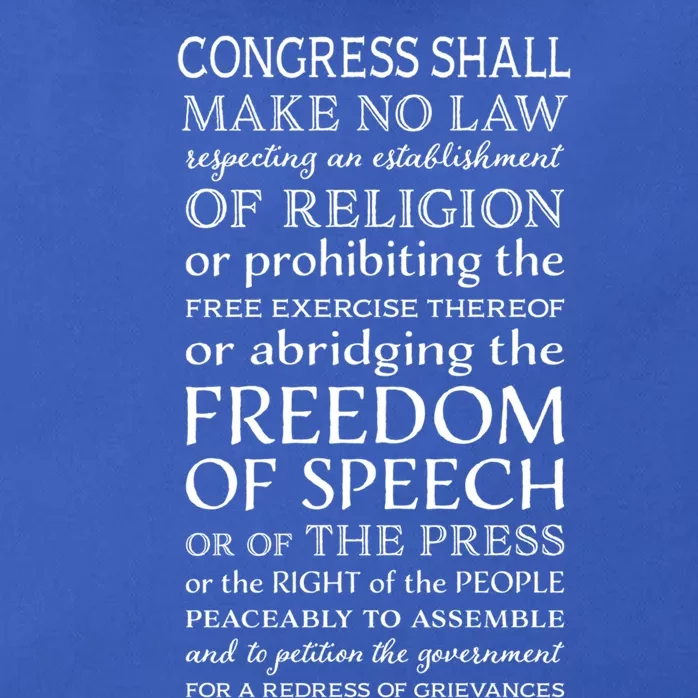 Freedom Of Speech American Bill Of Rights Gift Zip Tote Bag