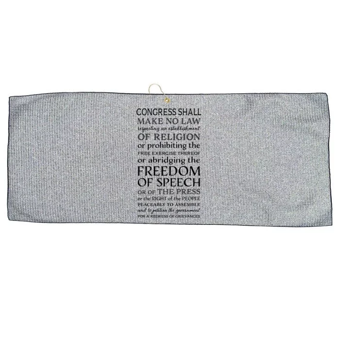 Freedom Of Speech American Bill Of Rights Gift Large Microfiber Waffle Golf Towel