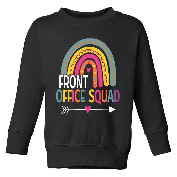 Front Office Squad Rainbow Vintage Toddler Sweatshirt