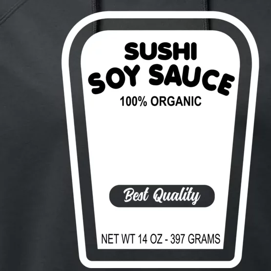 Funny Organic Soy Sauce Halloween Costume Condiment Performance Fleece Hoodie