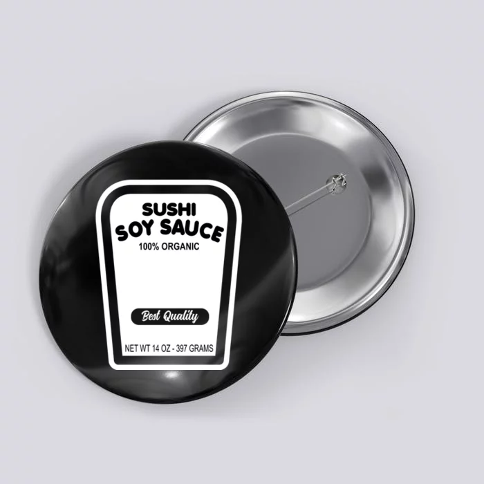 Funny Organic Soy Sauce Halloween Costume Condiment Button