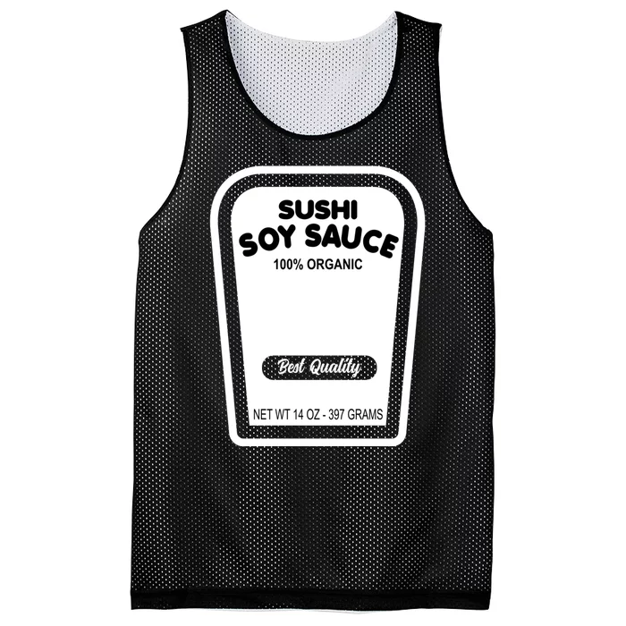 Funny Organic Soy Sauce Halloween Costume Condiment Mesh Reversible Basketball Jersey Tank