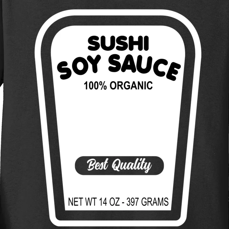 Funny Organic Soy Sauce Halloween Costume Condiment Kids Long Sleeve Shirt