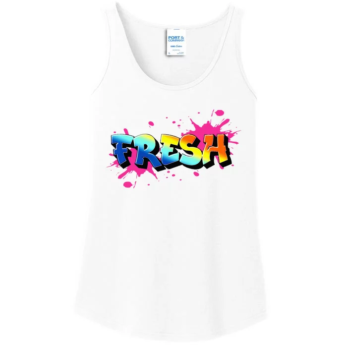 Fresh Old School Graffiti Style Funny Graffiti Graphic Ladies Essential Tank