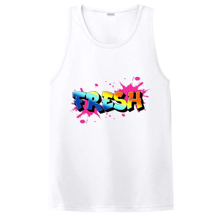 Fresh Old School Graffiti Style Funny Graffiti Graphic Performance Tank