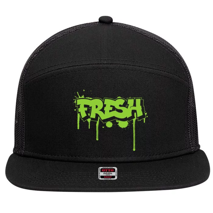 Fresh Old Schoolgraffiti Style  Funnygraffiti Graphic 7 Panel Mesh Trucker Snapback Hat