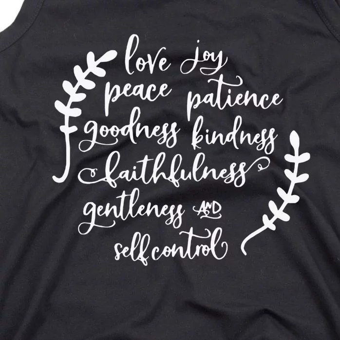 Fruit Of Spirit Love Joy Peace Patience Kindness Goodness Tank Top