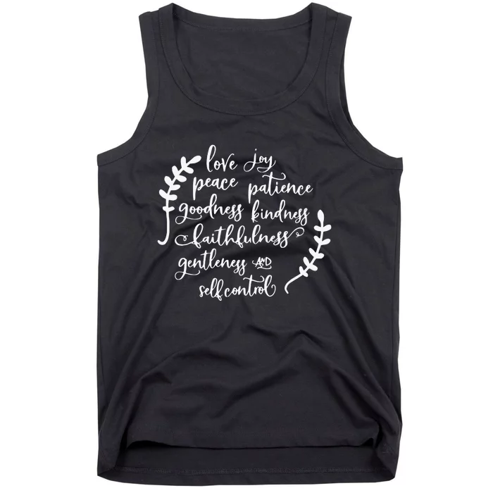 Fruit Of Spirit Love Joy Peace Patience Kindness Goodness Tank Top