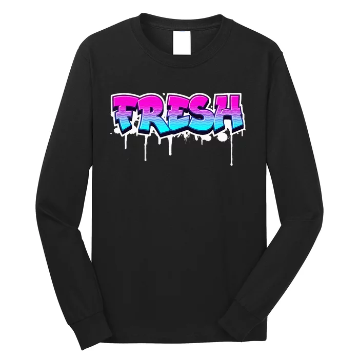 Fresh Old Schoolgraffiti Style  Funnygraffiti Graphic Long Sleeve Shirt