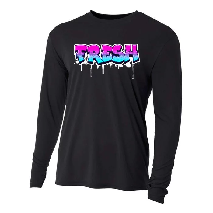 Fresh Old Schoolgraffiti Style  Funnygraffiti Graphic Cooling Performance Long Sleeve Crew