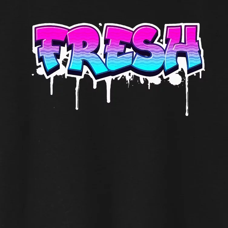 Fresh Old Schoolgraffiti Style  Funnygraffiti Graphic Women's Crop Top Tee