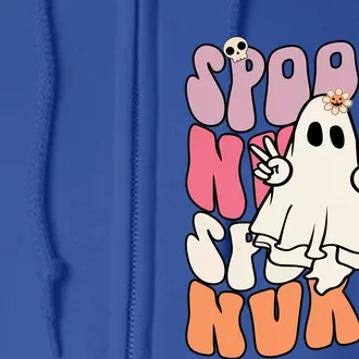 Funny One Spooky Nurse Halloween Nurse Squad Boo Boo Crew Gift Full Zip Hoodie