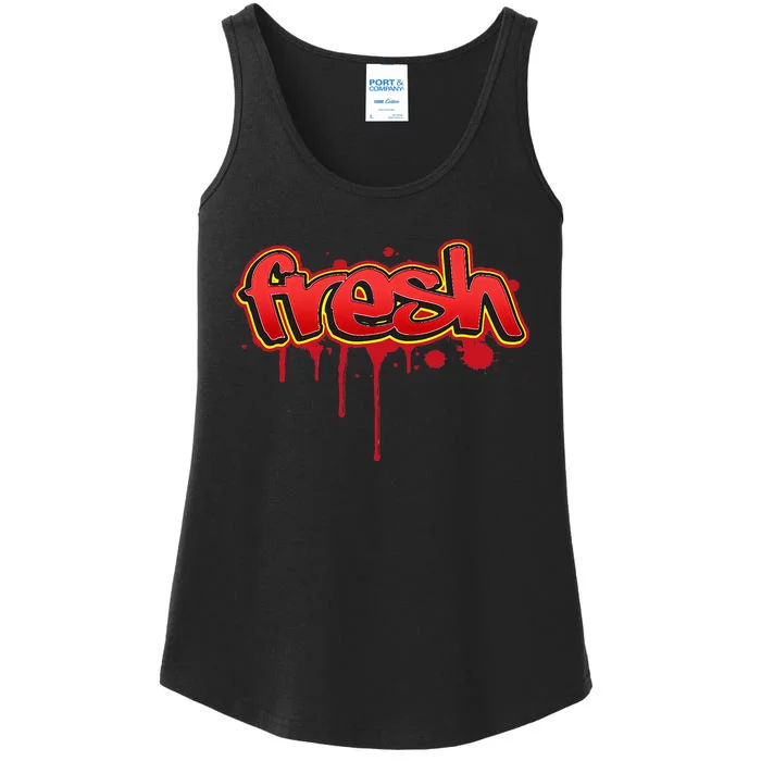 Fresh Old School Graffiti Style Funny Graffiti Graphic Ladies Essential Tank