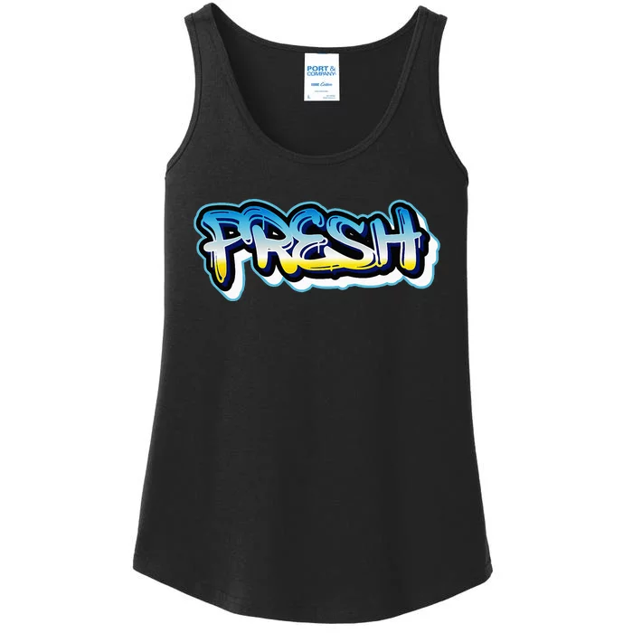 Fresh Old School Graffiti Style Funny Graffiti Graphic Ladies Essential Tank