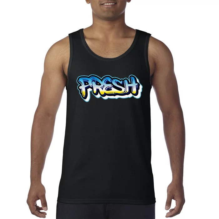 Fresh Old School Graffiti Style Funny Graffiti Graphic Tank Top