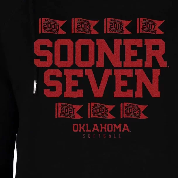 Funny Oklahoma Softball Sooner Seven Womens Funnel Neck Pullover Hood