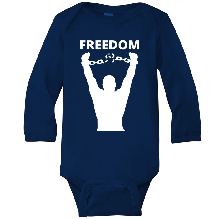 Freedom Of Speech Breaking Away The Chains Gift Baby Long Sleeve Bodysuit