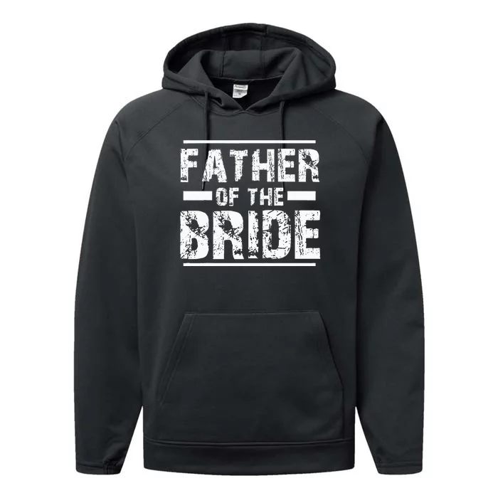 Father of The Bride Wedding Bridal Party Performance Fleece Hoodie