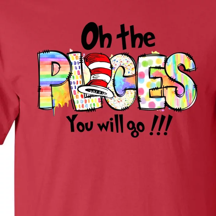 Funny Oh The Places YouLl Go When You Read Tall T-Shirt