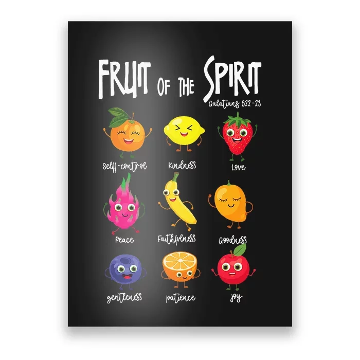 Fruit Of The Spirit Christian Faith Jesus God Lover Poster