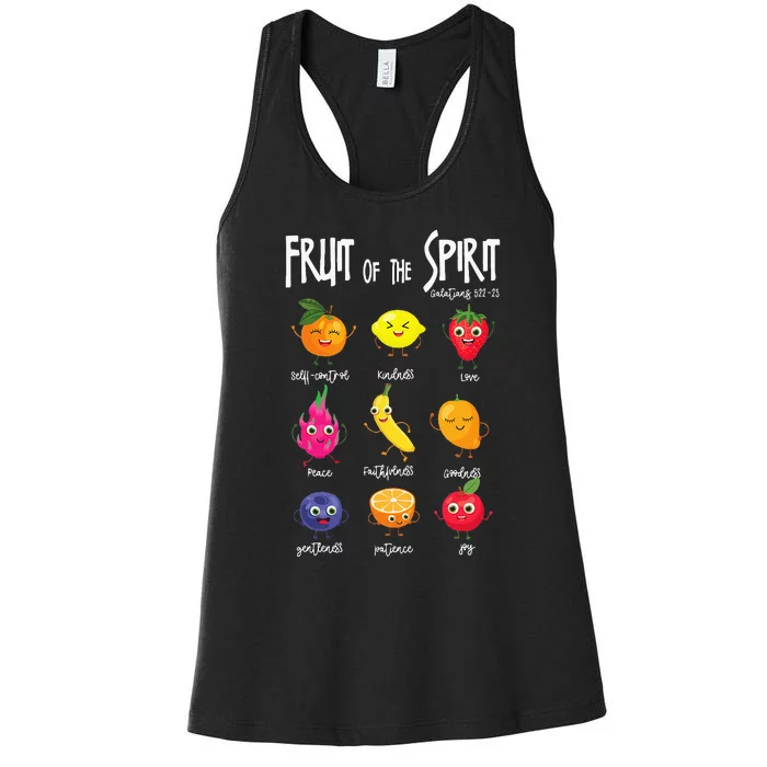 Fruit Of The Spirit Christian Faith Jesus God Lover Women's Racerback Tank