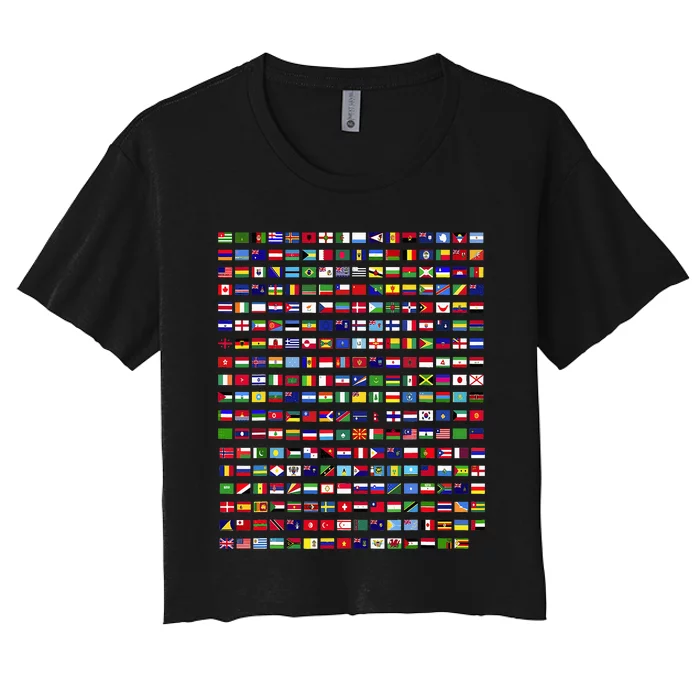 Flags Of The Countries Of The World 287 Flag International Women's Crop Top Tee