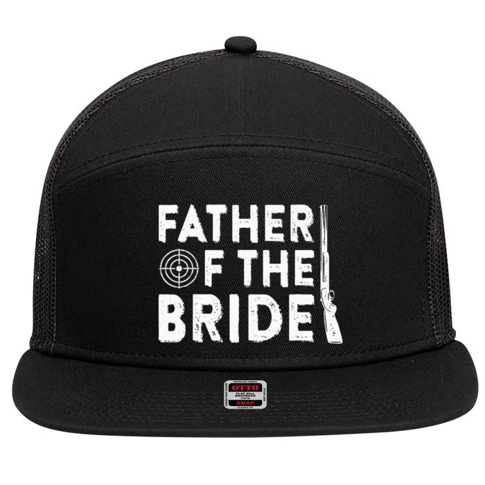 Father Of The Bride Wedding Marriage Bride Dad 7 Panel Mesh Trucker Snapback Hat