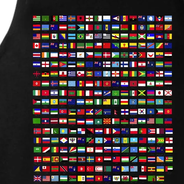 Flags Of The Countries Of The World 287 Flag International Ladies Tri-Blend Wicking Tank