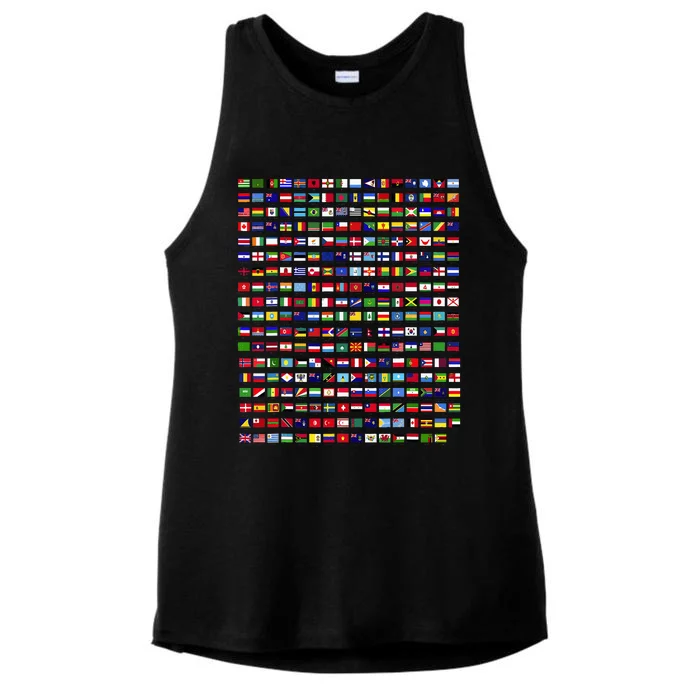 Flags Of The Countries Of The World 287 Flag International Ladies Tri-Blend Wicking Tank